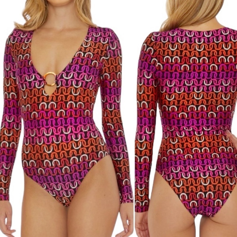 TRINA TURK Echo Paddle Suit Swimsuit!